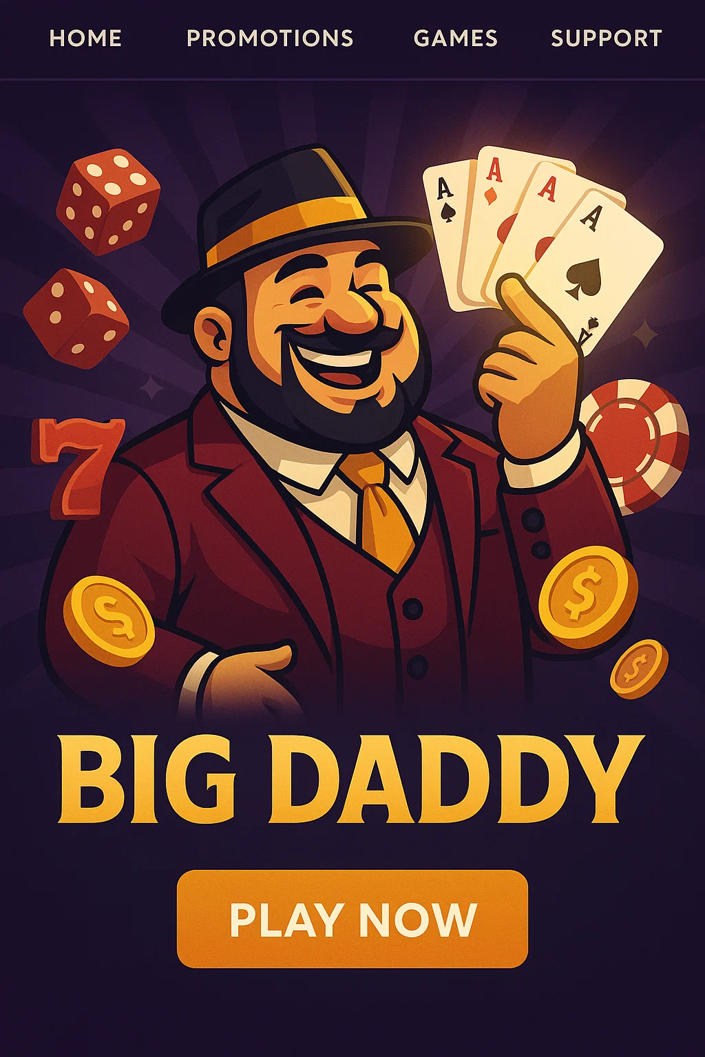 Mobile Phone with Big Daddy Casino App
